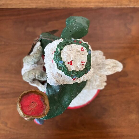 House of Hatten Santa Father Christmas Riding Ram Goat Figurine Denise Calla Vtg - Picture 6 of 14